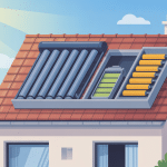 Vue technique batterie pour volet roulant solaire Velux