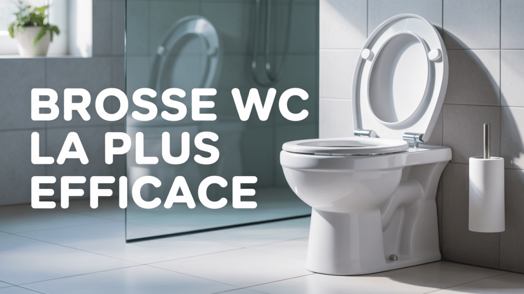 Brosse wc la plus efficace silicone blanche à côté de toilettes design