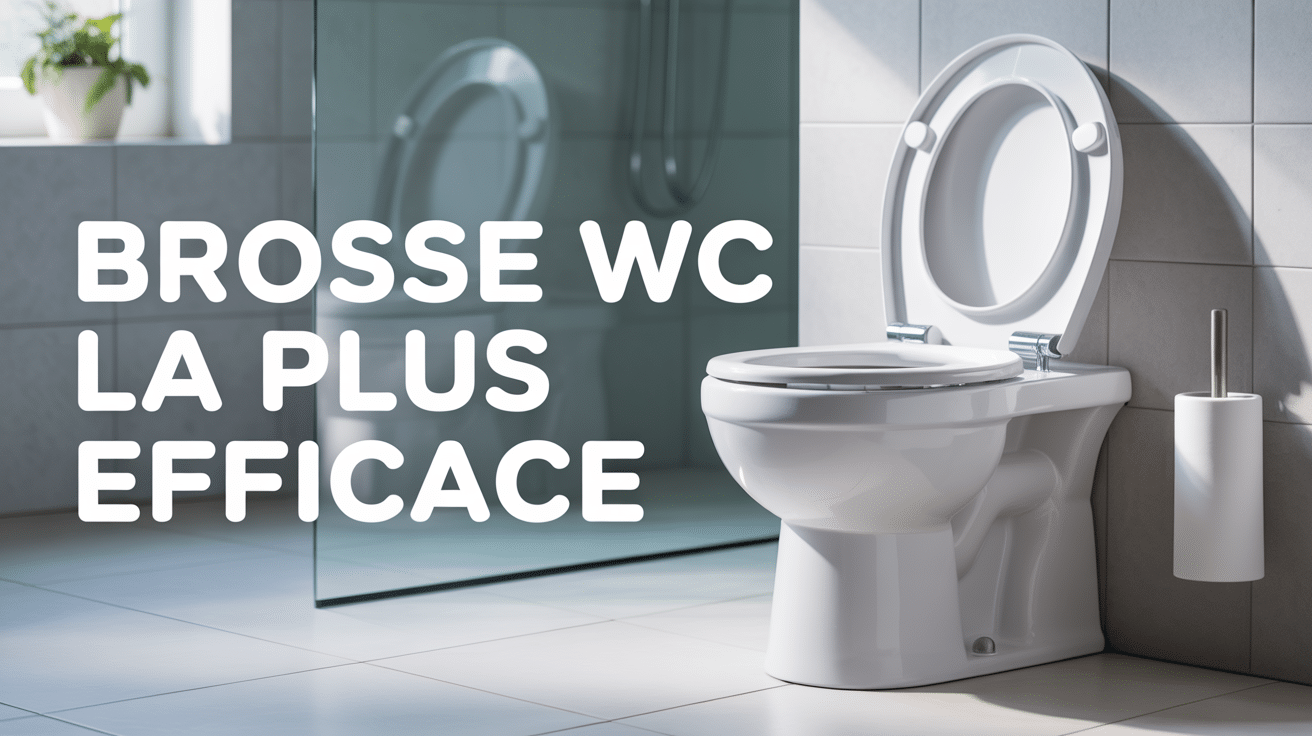 Brosse wc la plus efficace silicone blanche à côté de toilettes design