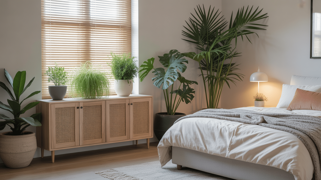 emplacement et décoration arbre de jade dans une chambre