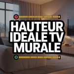 Hauteur tele au mur affichée sur TV murale