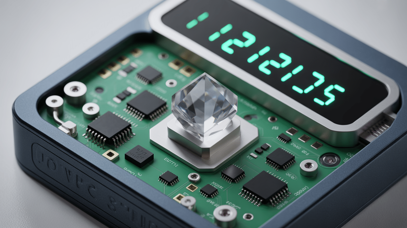 horloge centieme coupe technique quartz