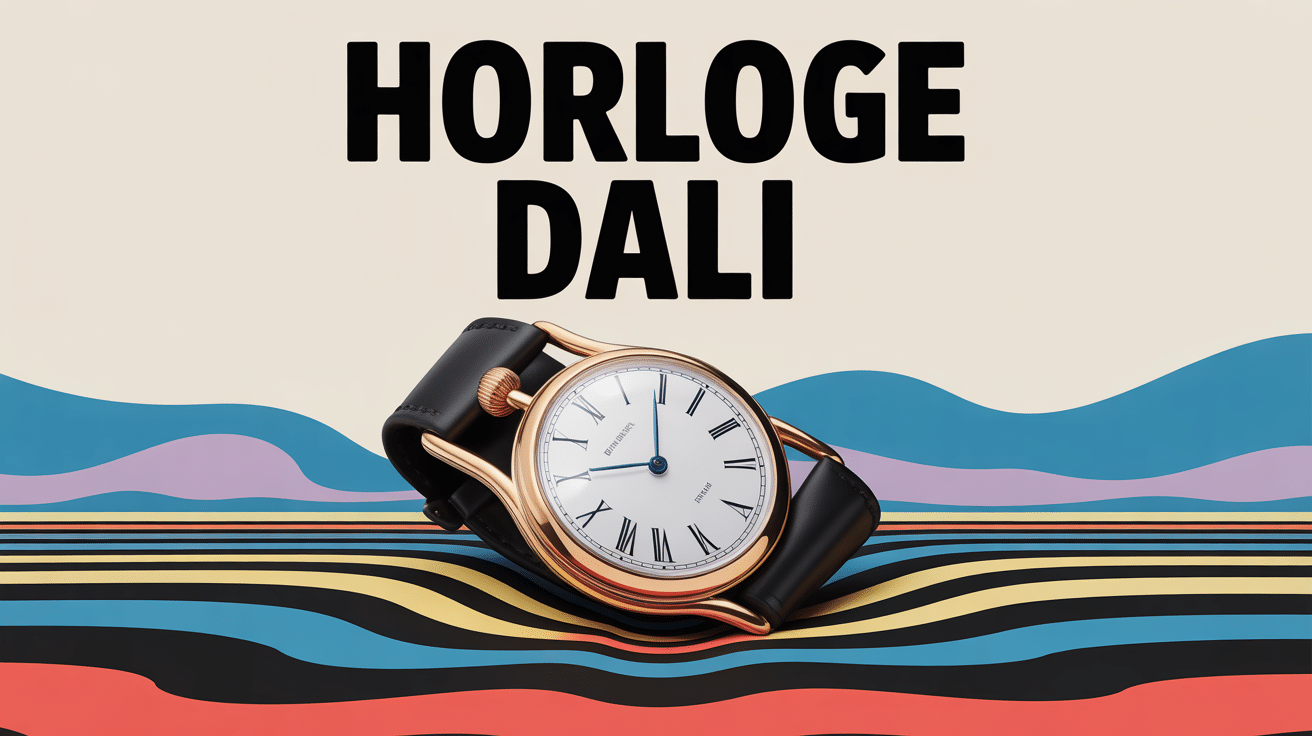 Horloge dali fondante sur fond artistique
