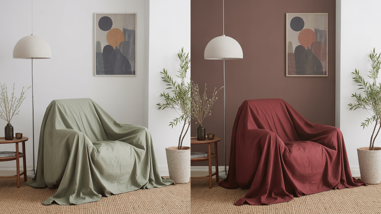 ambiance salon housse fauteuil crapaud style scandinave et classique