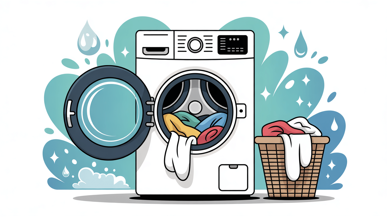 Scène linge parfumé frais propre à la maison