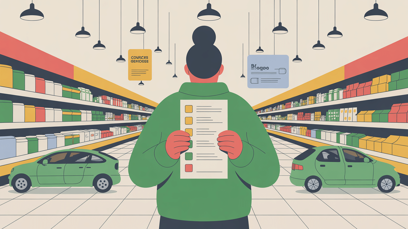 illustration liste de courses à imprimer supermarché efficacité