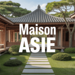 maison asie traditionnelle bois jardin zen