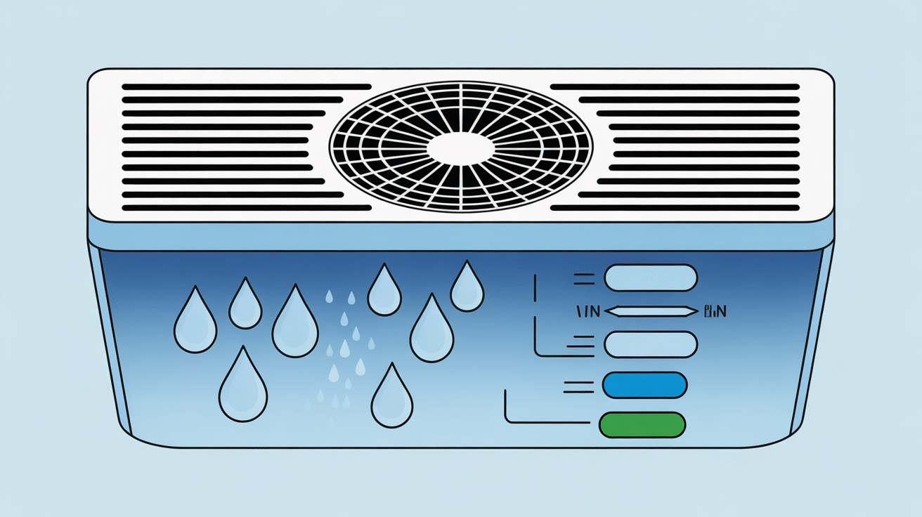 Schéma technique mode dry climatiseur déshumidification