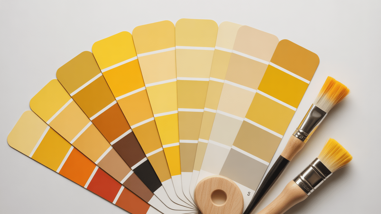 Nuancier jaune pale échantillons déco