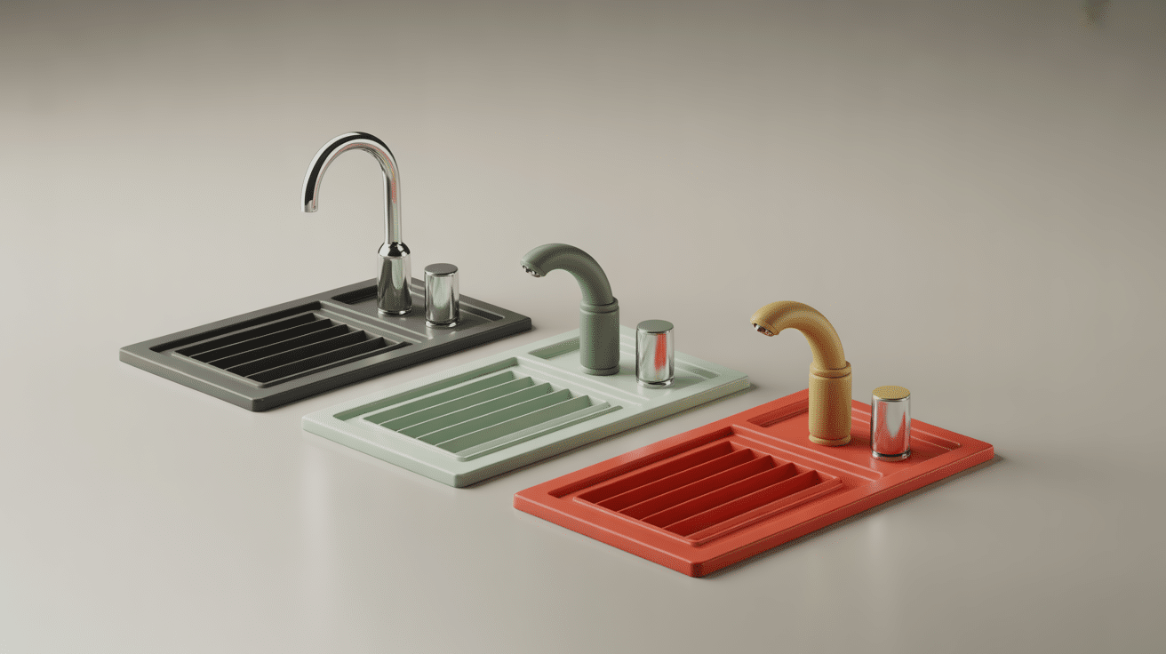 differents materiaux porte savon cuisine