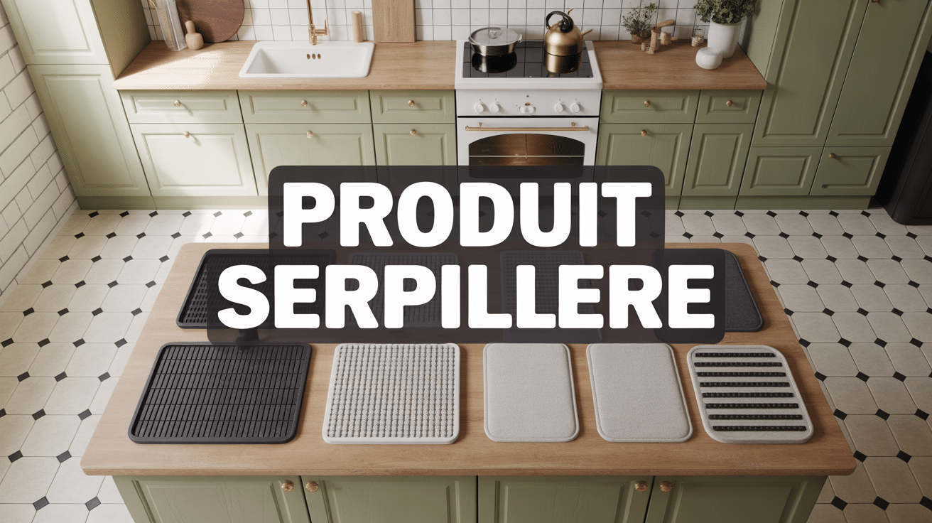 Produit serpillère coton microfibre plat en cuisine sur sols variés