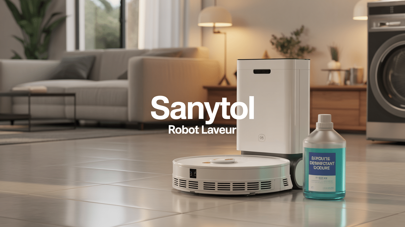 robot laveur et sanytol pour robot laveur sur carrelage