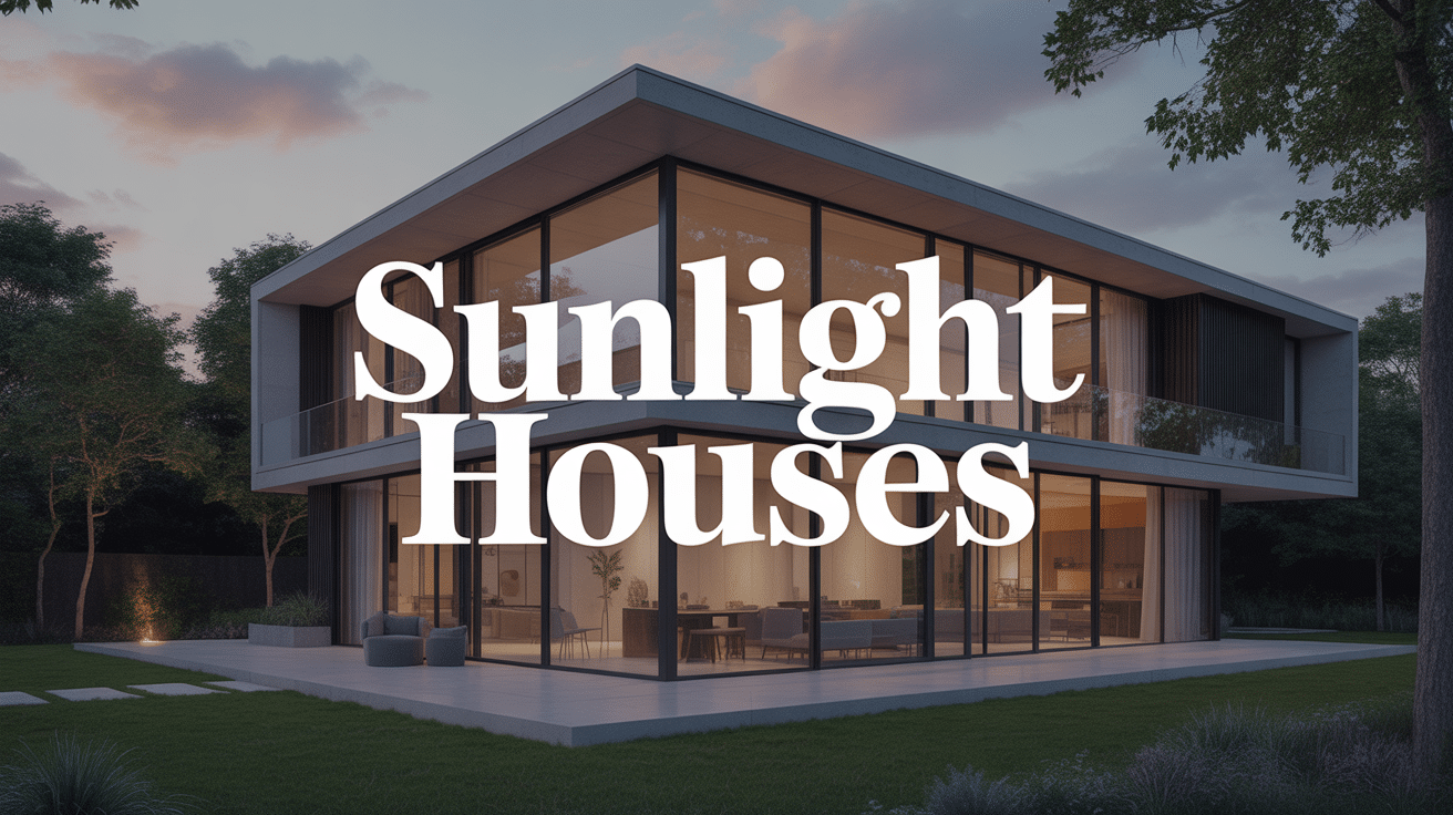 Façade sunlight houses grandes baies vitrées lumière naturelle