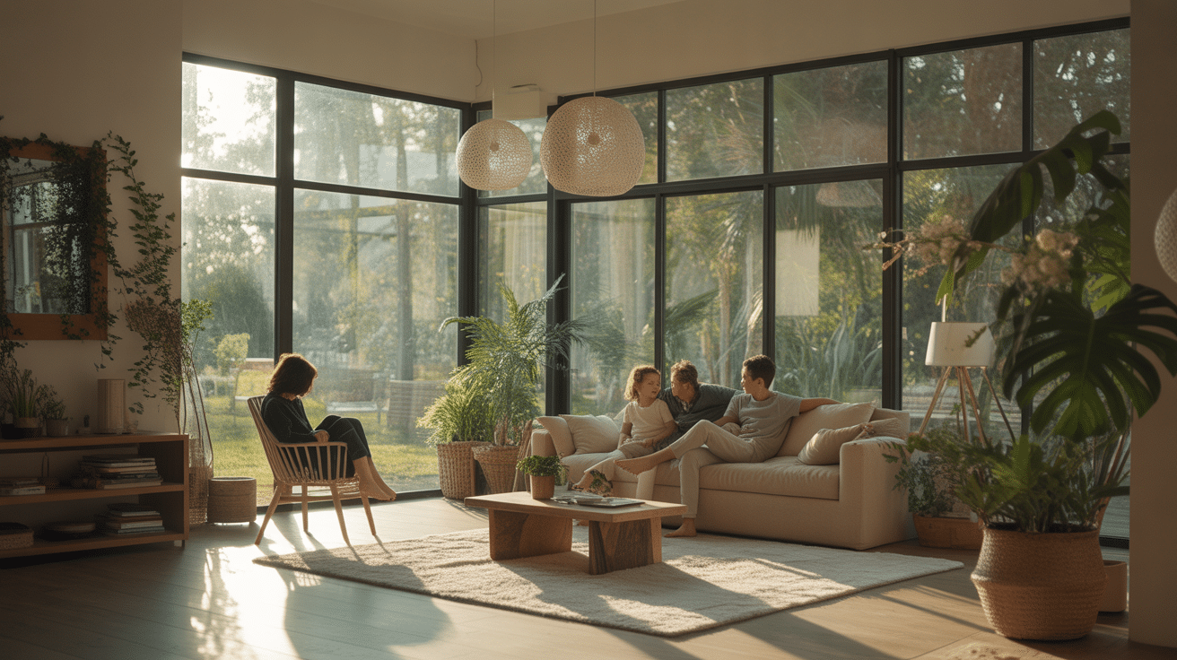 Salon moderne sunlight houses ambiance lumineuse