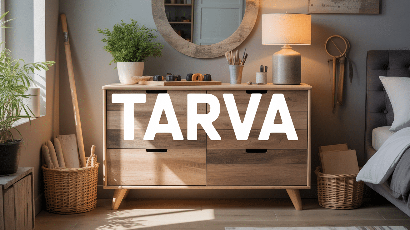 Commode tarva bois brut chambre moderne DIY