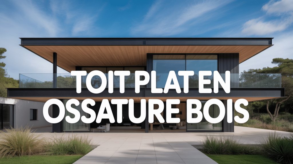 maison moderne avec toit plat ossature bois