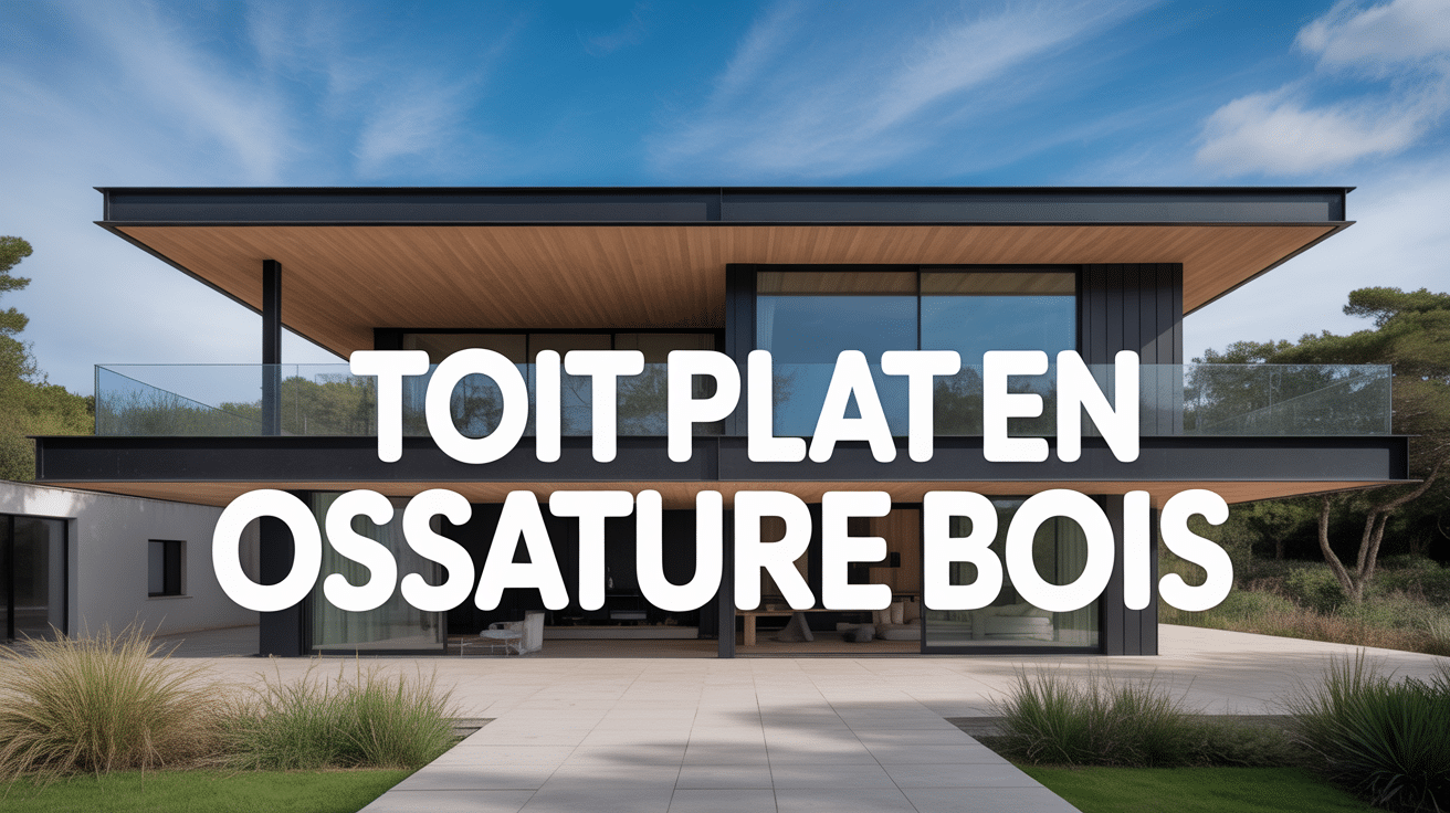 maison moderne avec toit plat ossature bois
