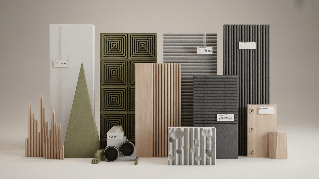 traitement acoustique home studio matériaux absorptions et diffuseurs