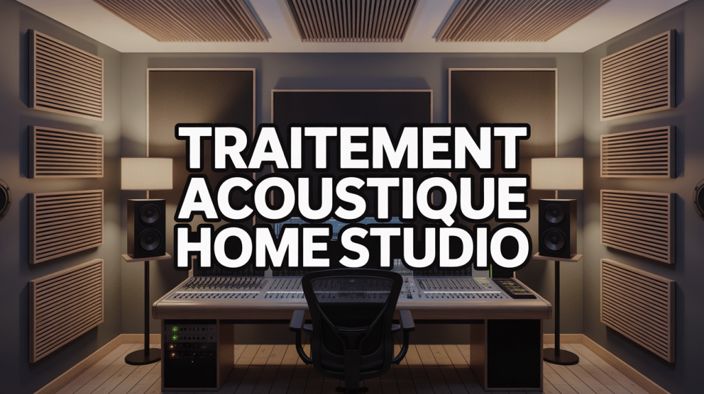 traitement acoustique home studio avec panneaux et bass traps