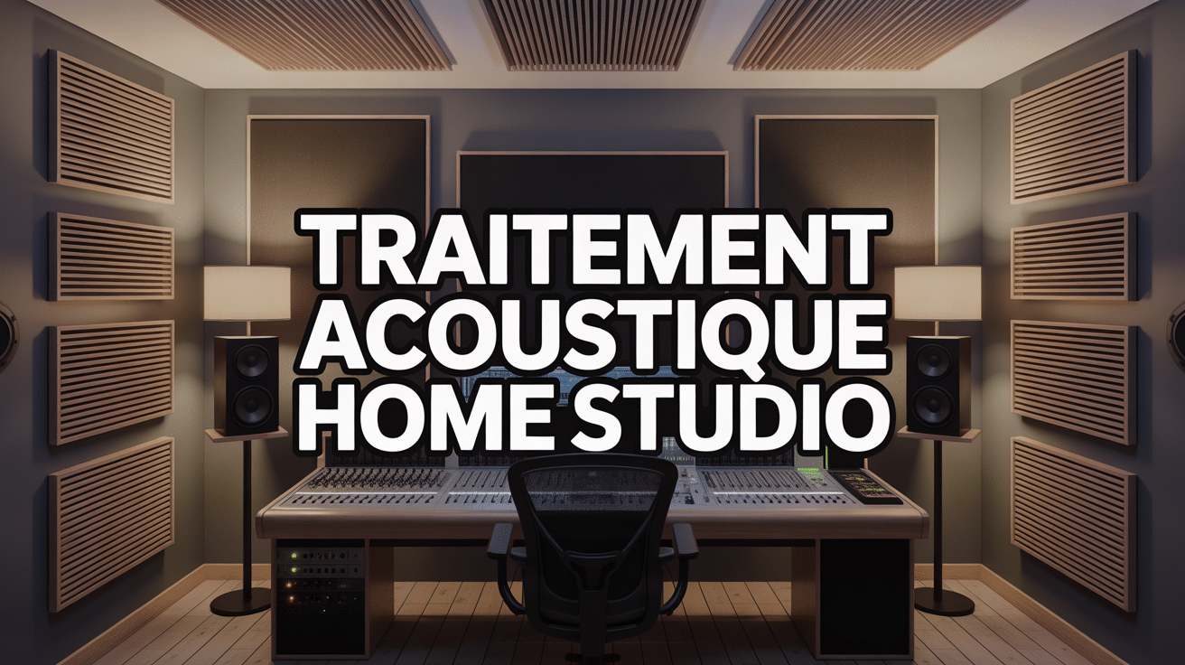 traitement acoustique home studio avec panneaux et bass traps