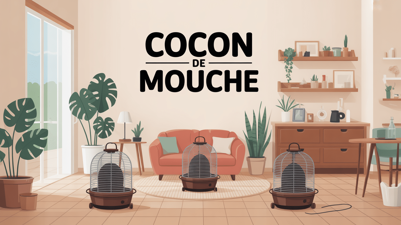 cocon mouche dans maison en environnement sain