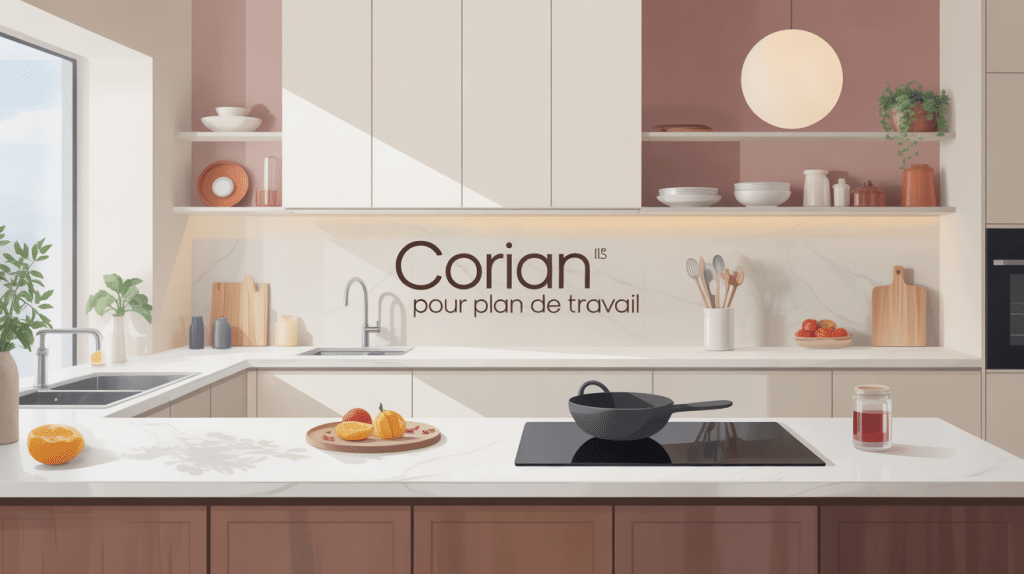 corian plan de travail moderne sans joints
