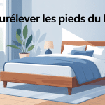 de combien surélever les pieds du lit illustration moderne soulagement jambes lourdes