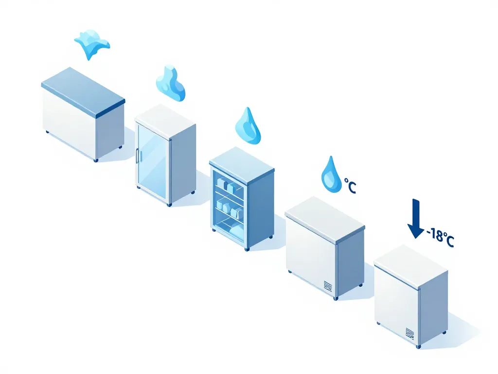 En combien de temps un congelateur atteint sa température, diagramme des modèles et timeline