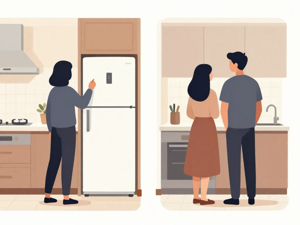 Scene cuisine compacte frigo top dimensions pour une personne ou couple