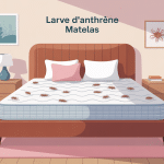larve d'anthrène matelas vue coupe illustrative