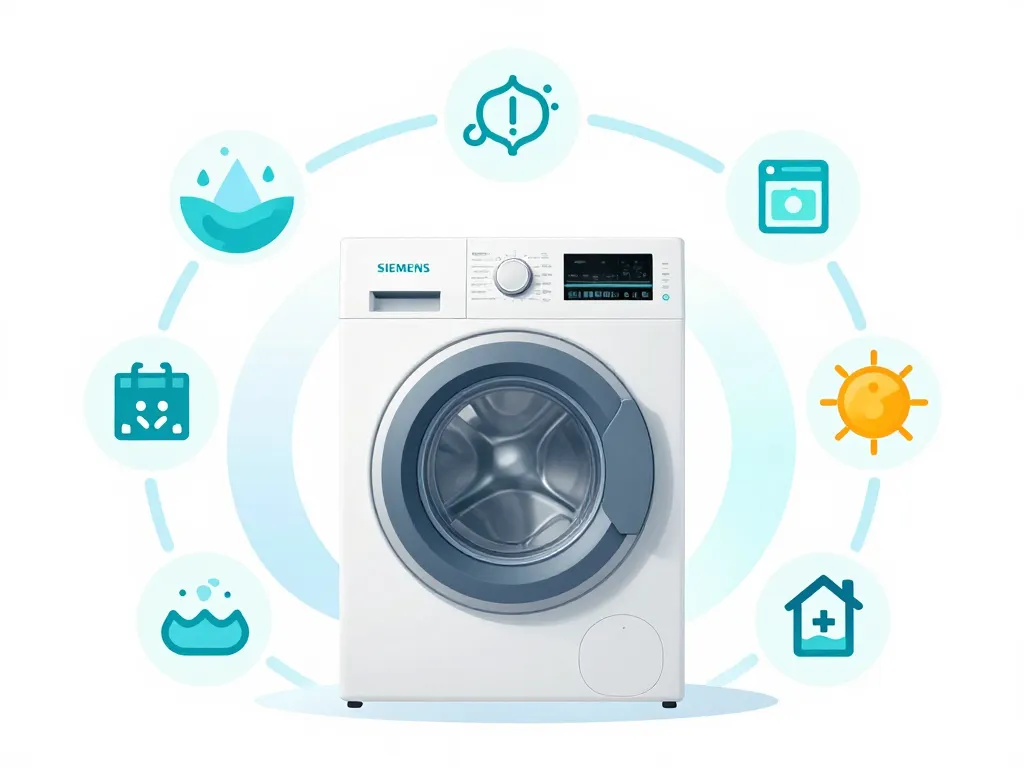 lave linge top siemens schéma fonctionnalités