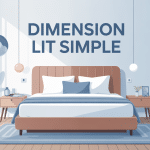 illustration lit simple dimension pour chambre