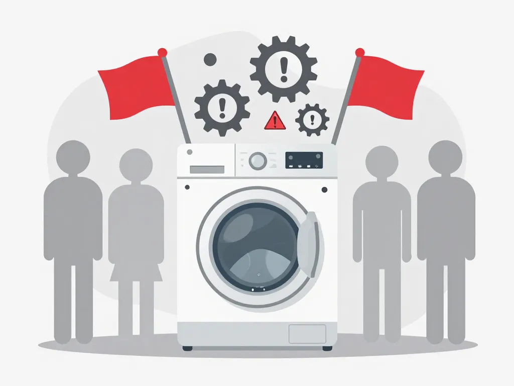 visuel signaux alerte marque de lave linge top à éviter