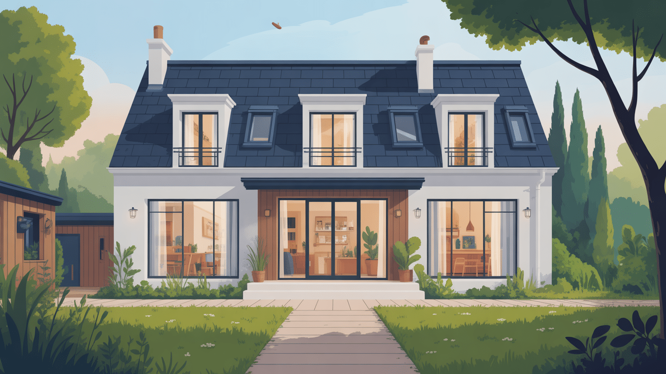 Menuiseries MC France sur maison contemporaine bois aluminium