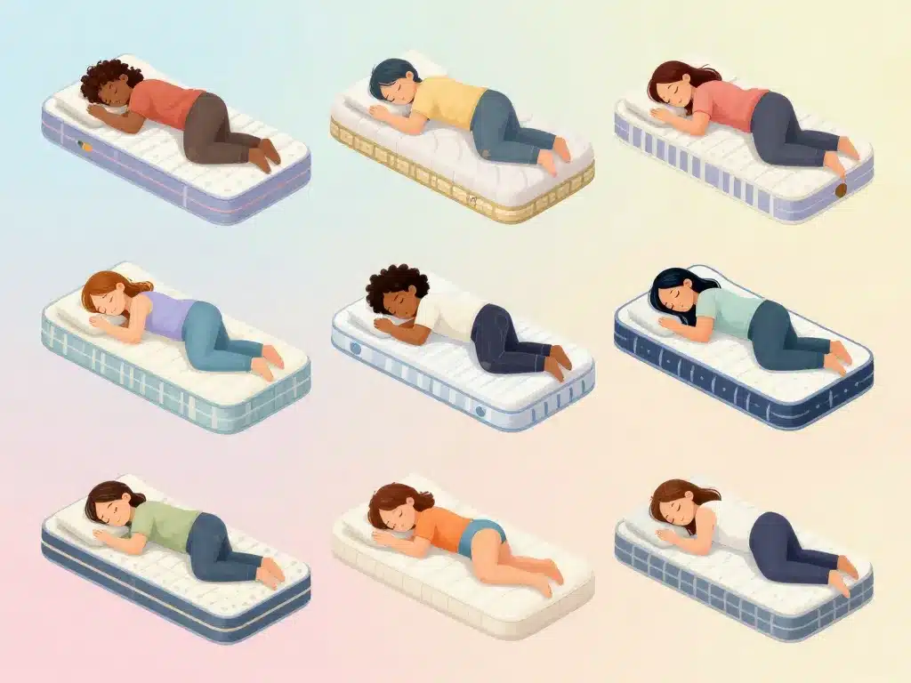 illustration profils dormeurs quel est le meilleur matelas