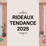 visualisation salon élégant avec rideau tendance 2024