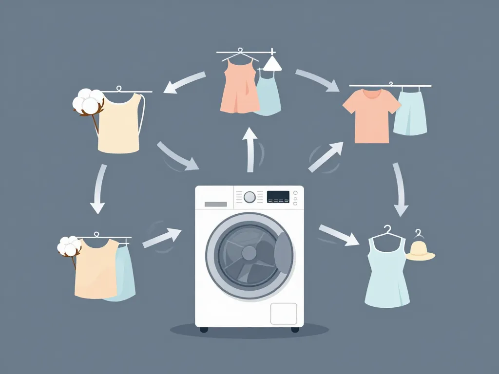 seche linge programme, diagramme concept cycles
