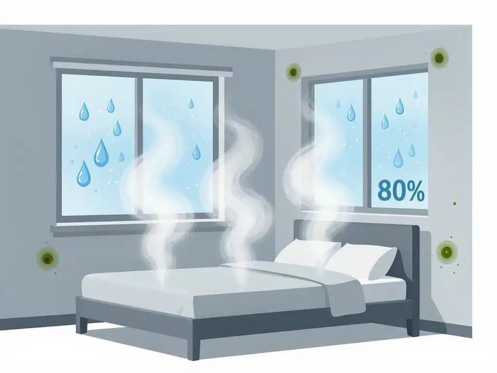 Diagramme chambre taux humidité chambre 80 vapeur condensation
