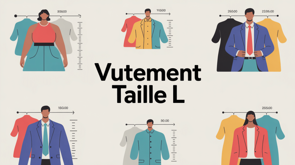 illustration vetement en l pour différentes silhouettes