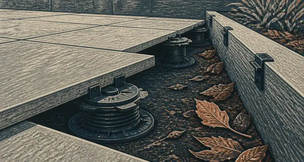 Carrelage sur plot : risques techniques terrasse et inconvenients