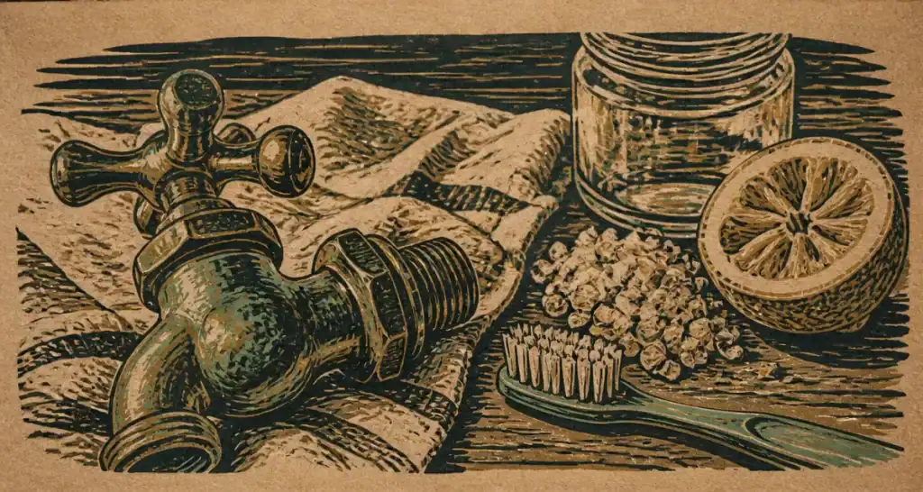 Comment enlever du vert de gris sur une robinetterie en laiton avec vinaigre et citron