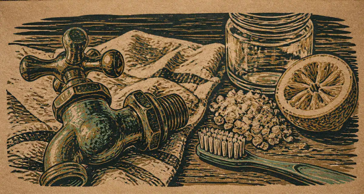 Comment enlever du vert de gris sur une robinetterie en laiton avec vinaigre et citron
