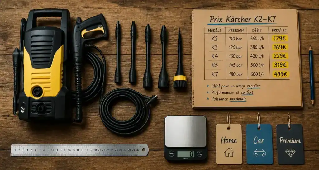 karcher prix : nettoyeur haute pression K2 à K7, guide de choix