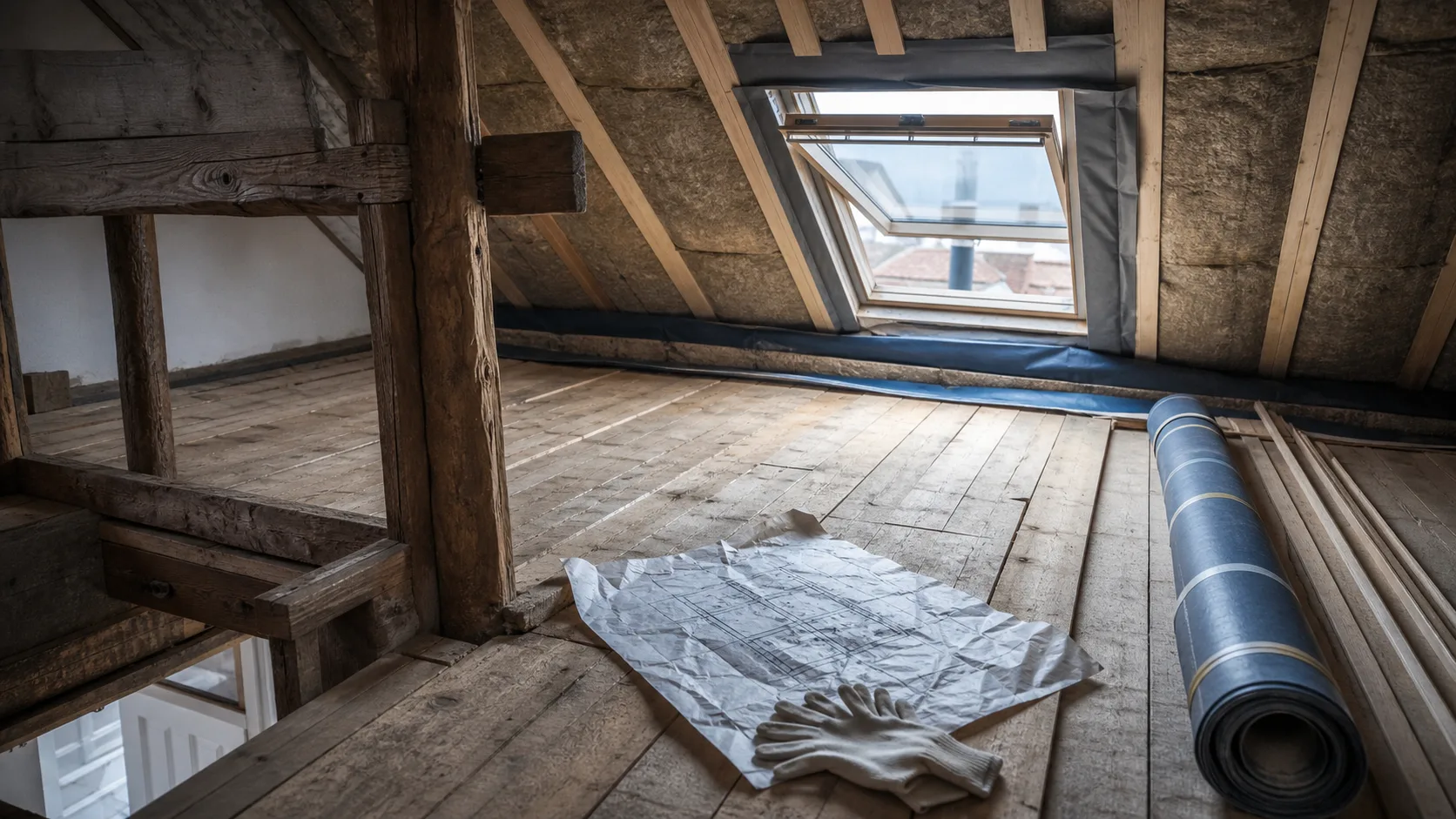 Aménager des combles : hauteur 1,80 m, charpente et isolation