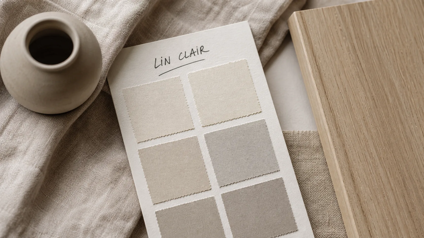 Couleur lin : échantillons de peinture lin clair et lin grège