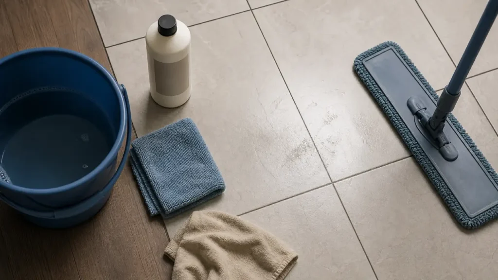 Carrelage, parquet, lino : la méthode pour laver le sol sans traces