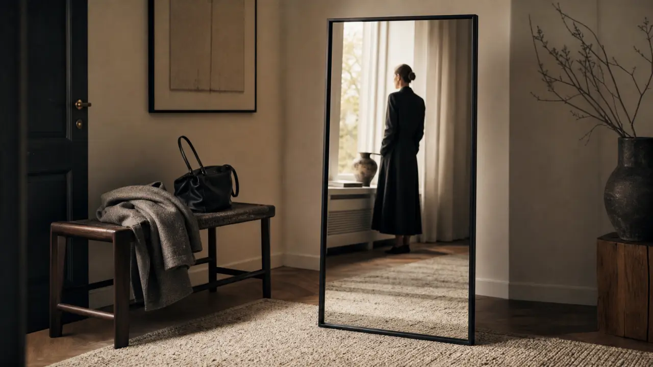 Miroir sur pied pour voir sa tenue entière sans percer le mur