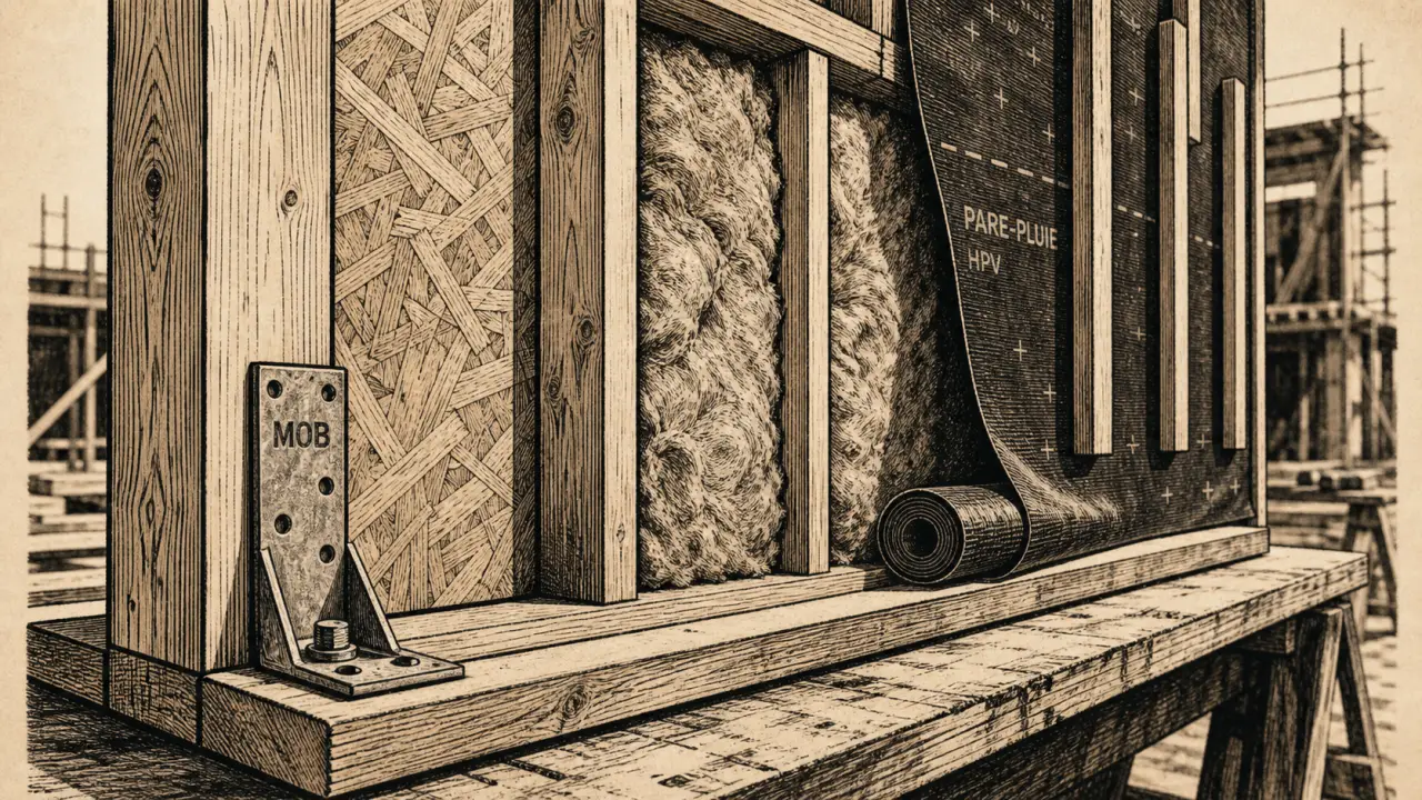 Mur à ossature bois avec OSB 12 mm : pièges humidité à éviter