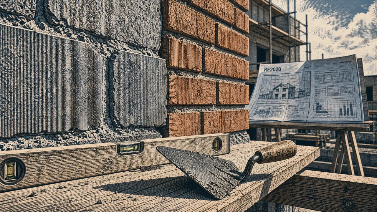 Brique ou parpaing : RE2020, isolation et budget réel