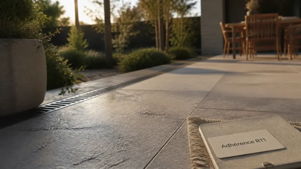 Carrelage extérieur de terrasse : les critères pour éviter un sol glissant, taché ou fissuré